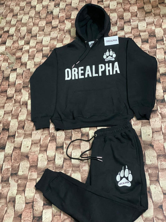 Men Drealpha Puff Ink &Embroidery Logo Sweatsuits