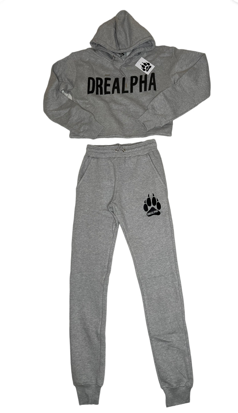 Drealpha Puff Ink Crop Top Sweatsuits