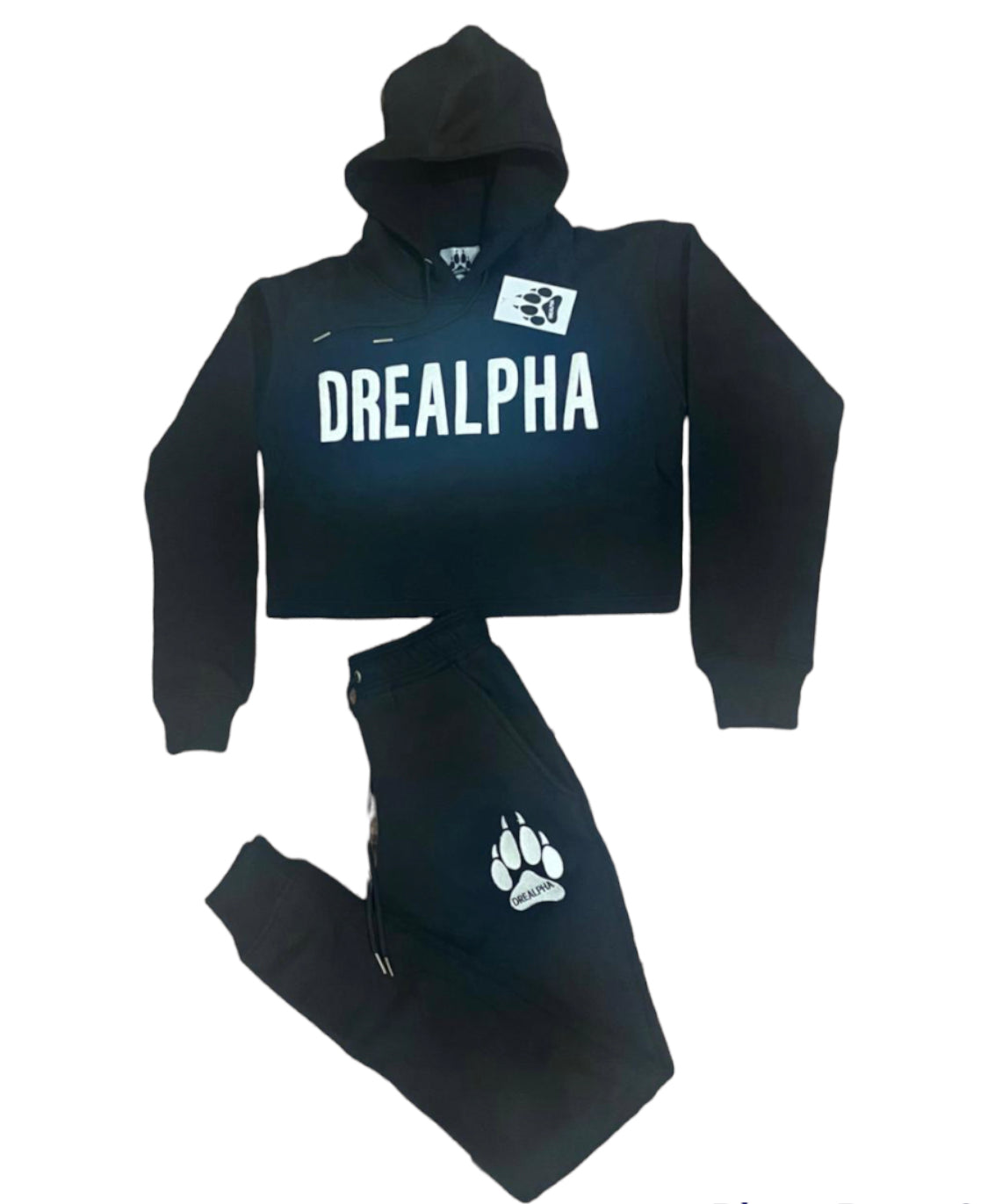 Drealpha Puff Ink Crop Top Sweatsuits